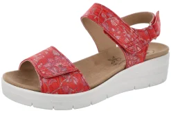 Womens Wide Fit Wedge Heel Sandal - Firecracker<DB Wider Fit Shoes Discount