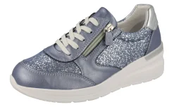 Womens Wide Fit Wedge Heel Easy Access Trainers - Cockatoo<DB Wider Fit Shoes Outlet