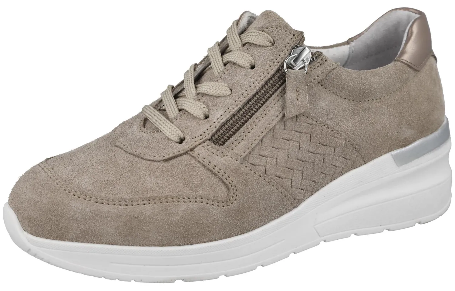 Womens Wide Fit Wedge Heel Easy Access Trainers - Arabia<DB Wider Fit Shoes Discount