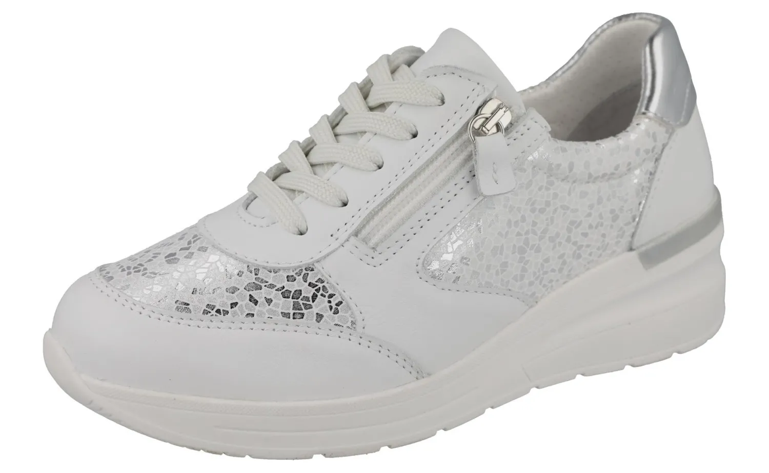 Womens Wide Fit Wedge Heel Easy Access Trainers - Cockatoo<DB Wider Fit Shoes Outlet