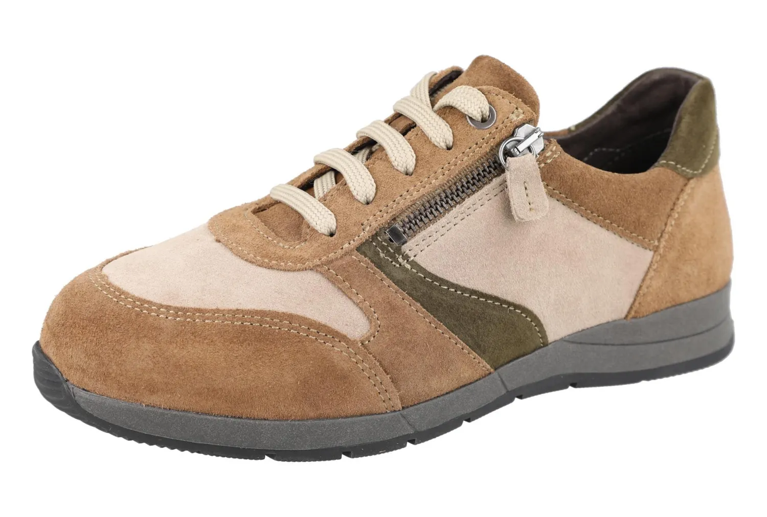 Womens Wide Fit Zip Entry Lace Trainers - Kingfisher<DB Wider Fit Shoes Online