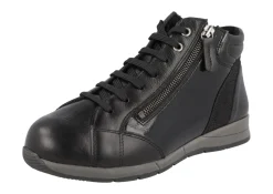 Womens Wide Fit Zip Entry Lace Ankle Boots - Flycatcher<DB Wider Fit Shoes Clearance