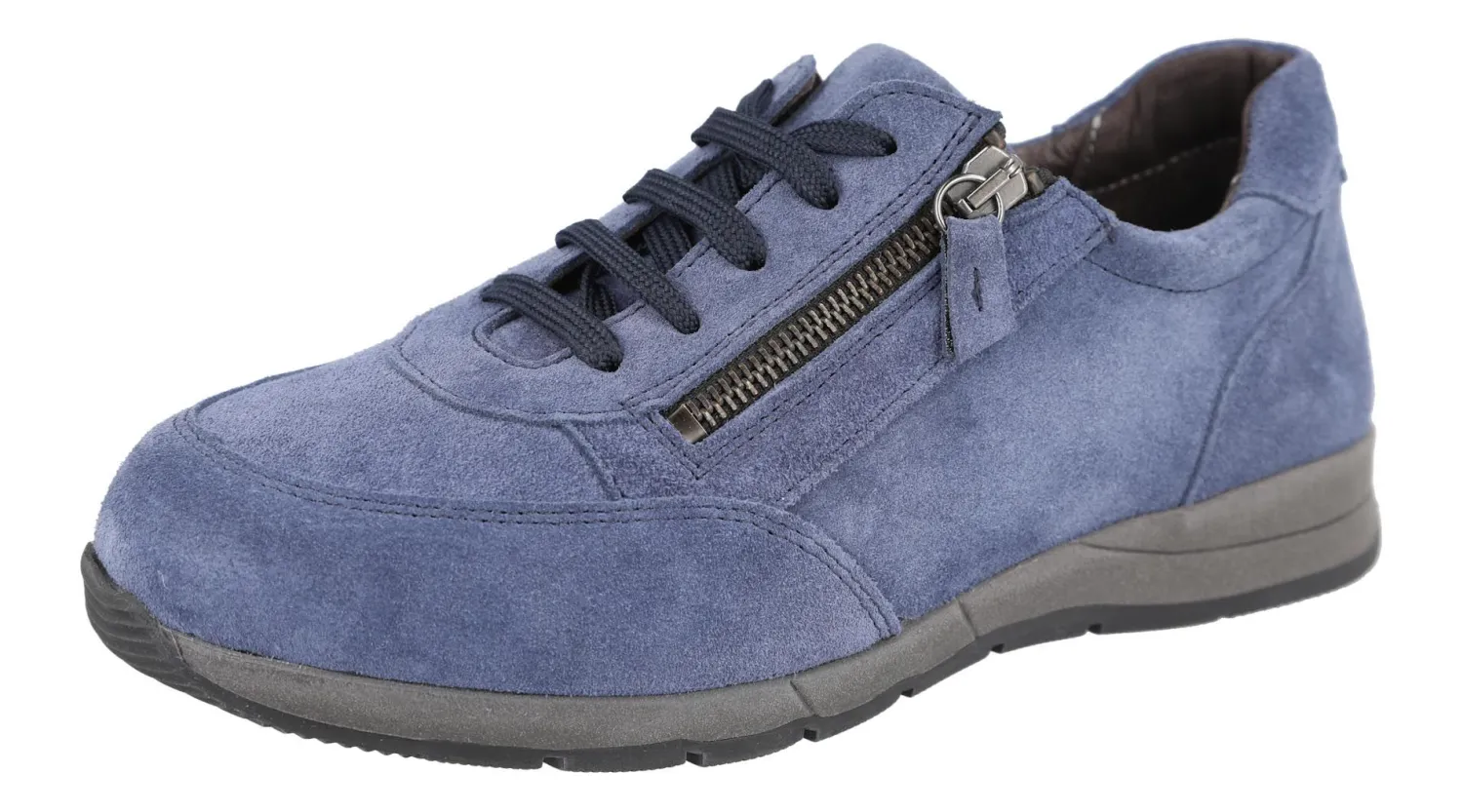 Womens Wide Fit Zip Entry Lace Trainers - Harrier<DB Wider Fit Shoes Sale