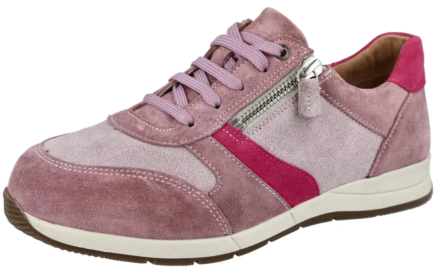 Womens Wide Fit Zip Entry Lace Trainers - Kingfisher<DB Wider Fit Shoes Online