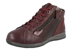 Womens Wide Fit Zip Entry Lace Ankle Boots - Flycatcher<DB Wider Fit Shoes Clearance