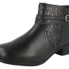 Womens Wide Fit Zip Fastening Ankle Boots - Sky<DB Wider Fit Shoes Hot