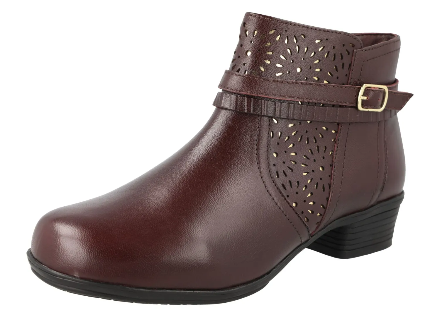 Womens Wide Fit Zip Fastening Ankle Boots - Sky<DB Wider Fit Shoes Hot